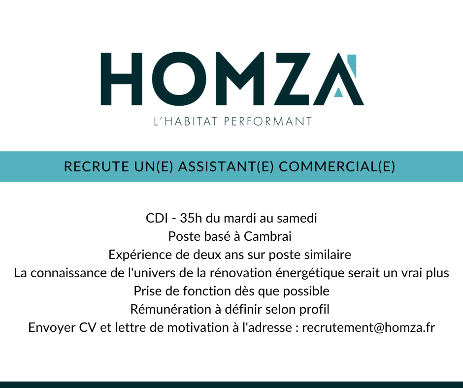 Recrutement assistante commerciale