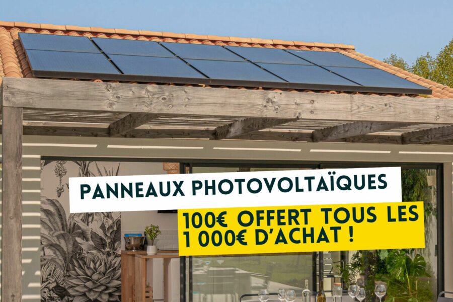 offre panneaux photovoltaïques 1000€=100€ visuel