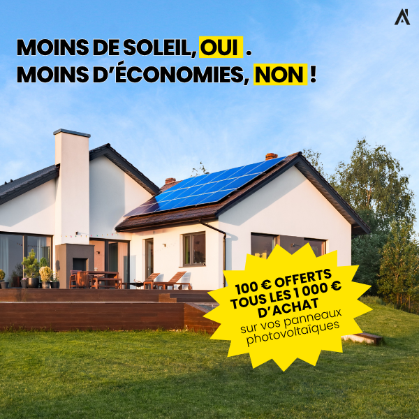 Offre de l'hiver : 100€ de remise tous les 1 000€ d'achat - solaire