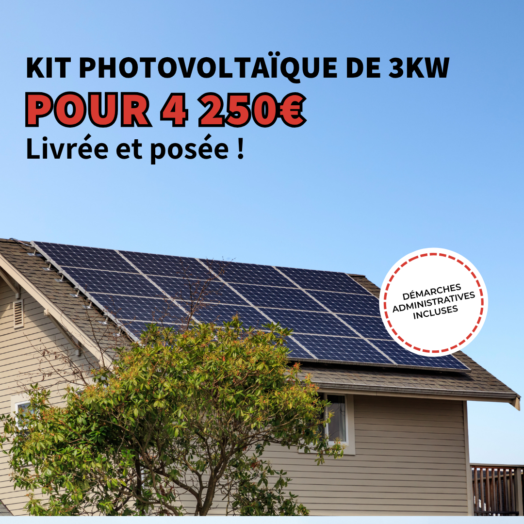 Kit photovoltaïque 3 kW pour 4 250€ TTC_pop up