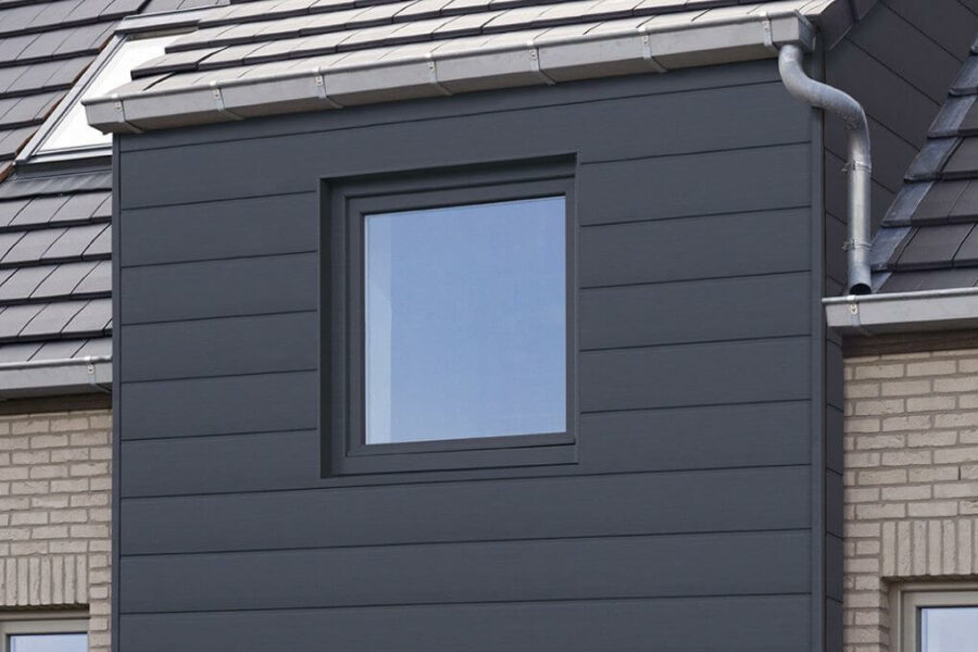 Pan de mur en bardage PVC pour isoler par l'extérieur