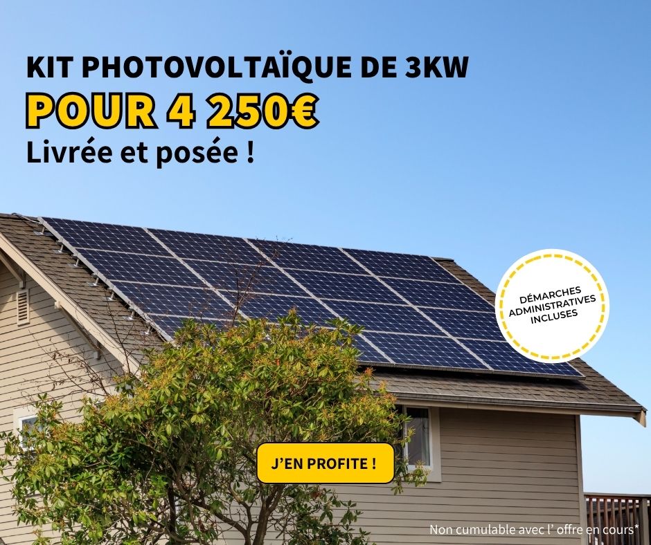 Votre kit photovoltaïques de 3 kWc pour 4 250€ TTC - Livré et posé