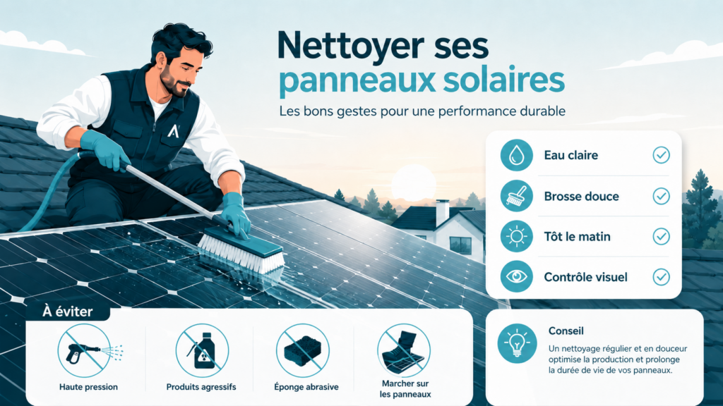 Nettoyage panneaux solaires