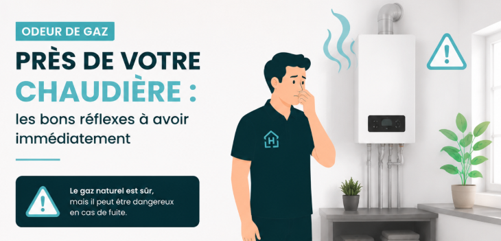 Odeur de gaz près de votre chaudière, que faire ?